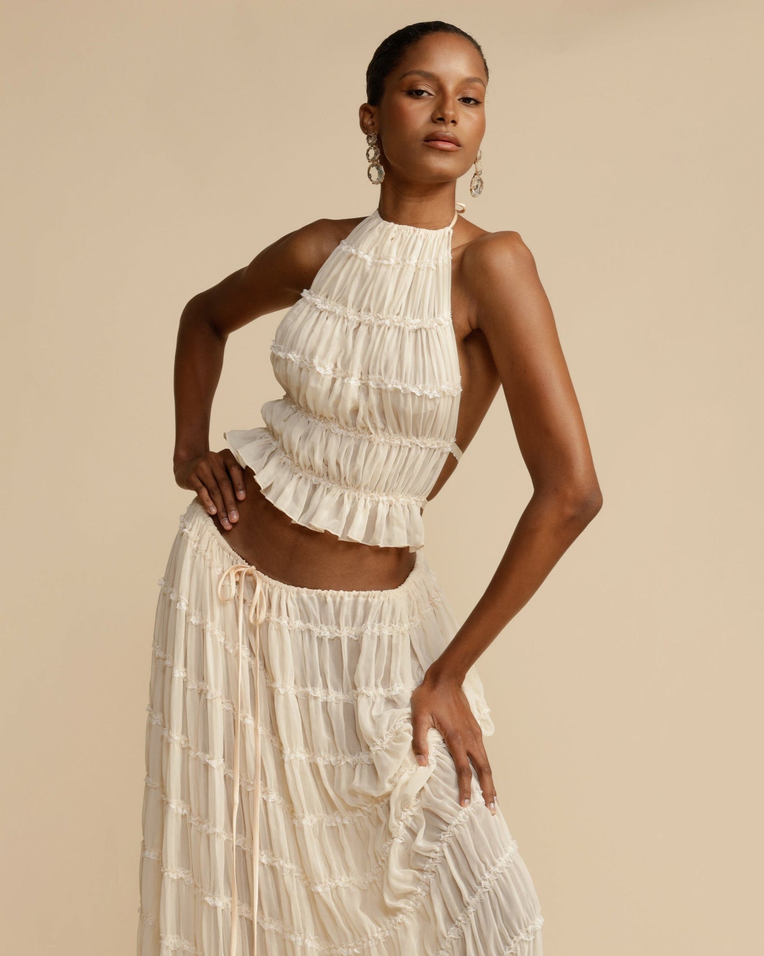 Set Jeanette | Top a Halter + Gonna – Leggero & Traspirante