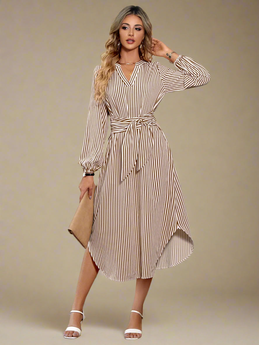 Liv abito | Eleganza a righe e vestibilità rilassata