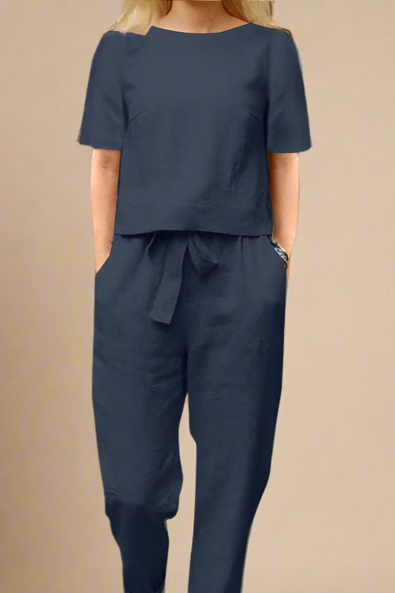 Set Siv | Pantaloni Monocromatici e Confortevoli + Top Coordinato