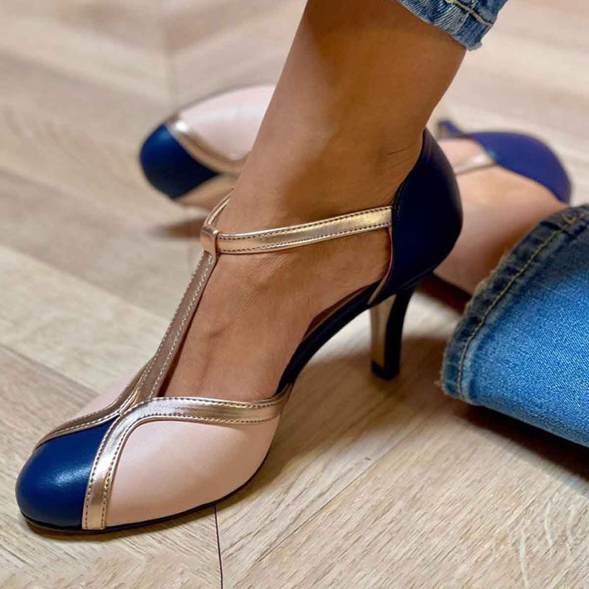 Alessia | Scarpe T-Strap Colorate e Comode