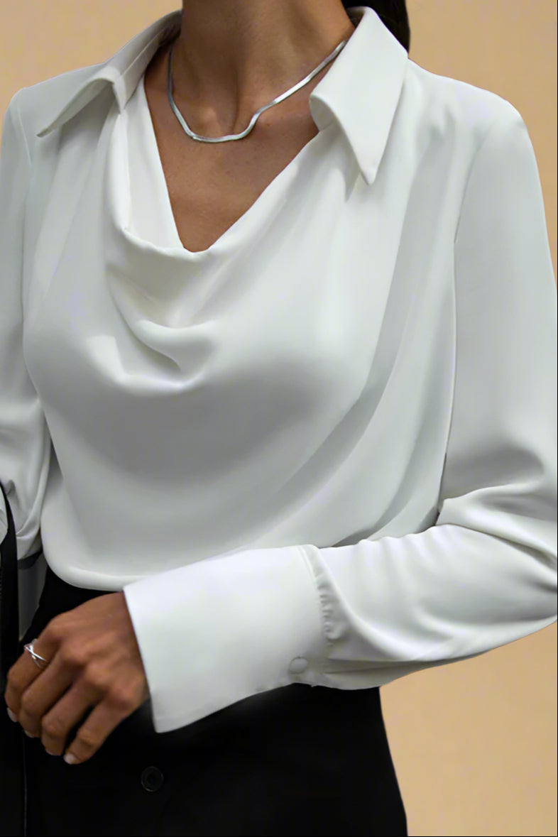 Ida Blusa in Seta | Silhouette Senza Tempo con Lucentezza Moderna