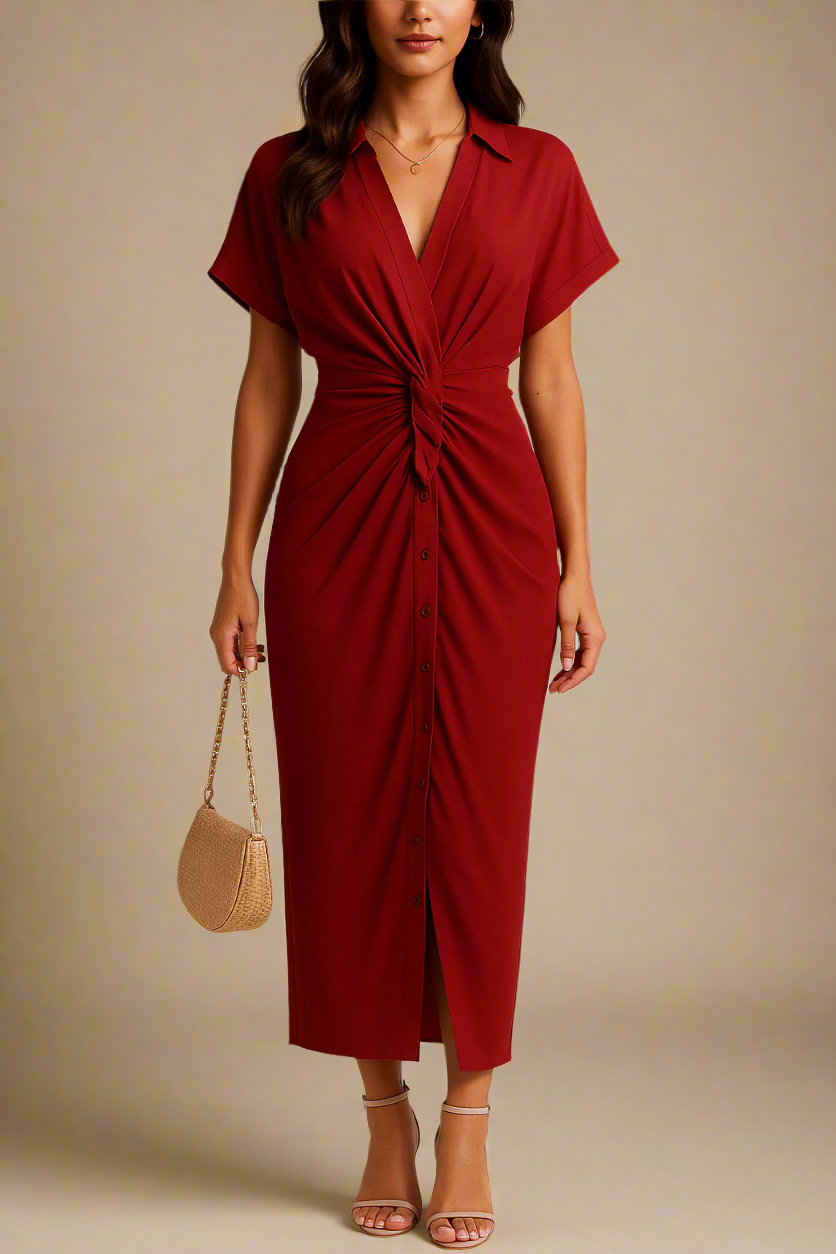 VILMA ABITO | Abito lungo con dettaglio nodo