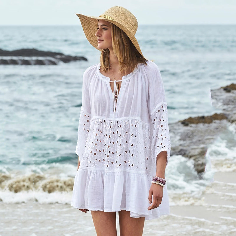 Liv | BLUSA Ricamata leggerezza + eleganza da spiaggia