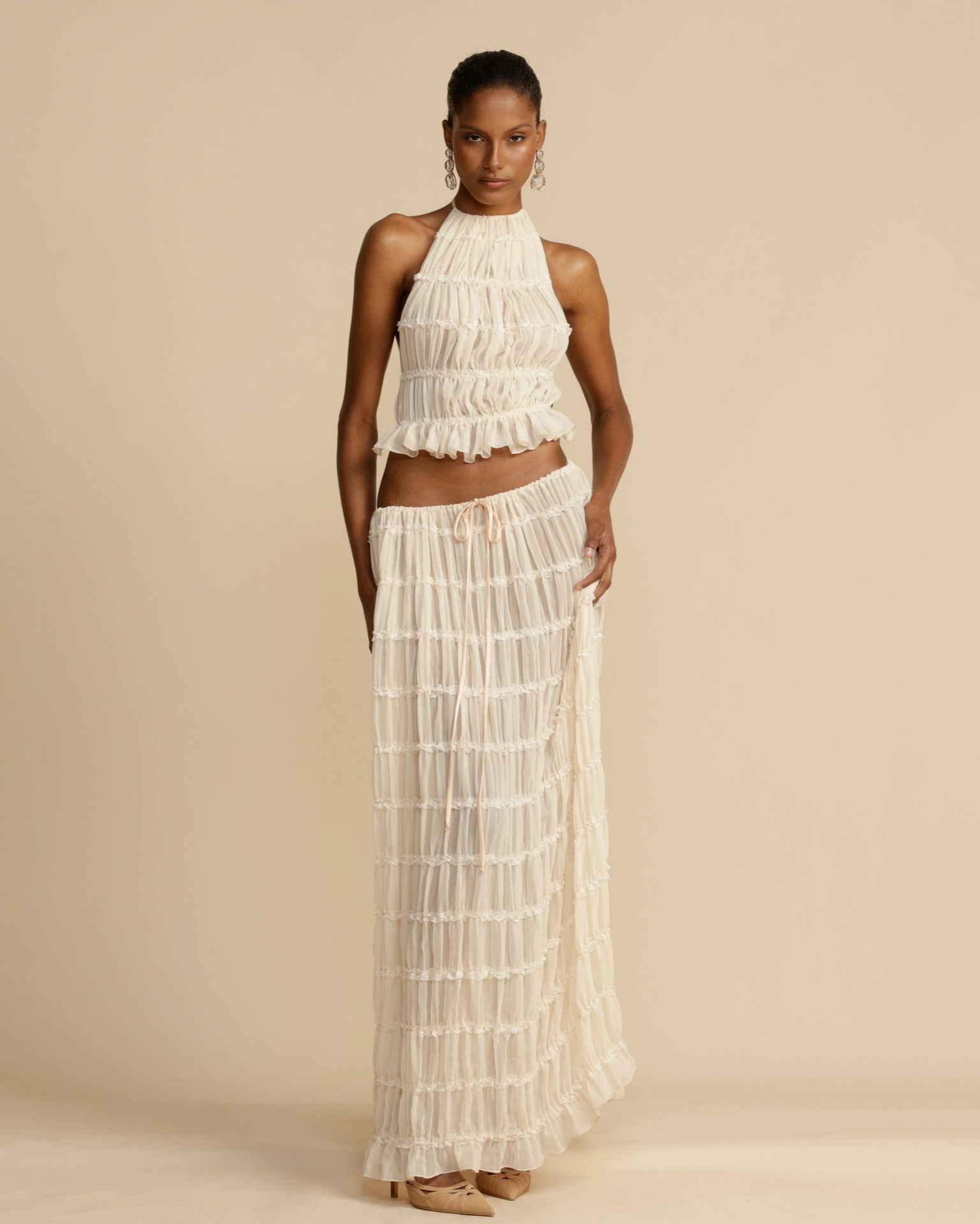 Set Jeanette | Top a Halter + Gonna – Leggero & Traspirante