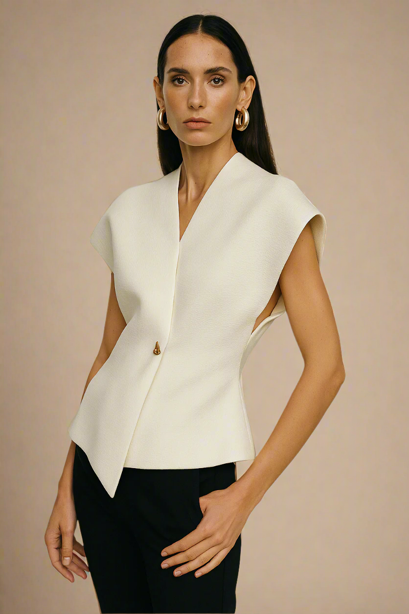 Cevalin | Top Scultoreo con Chiusura in Oro