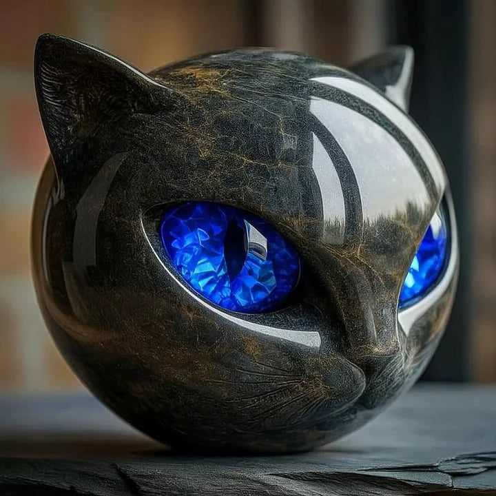 NyxCharm | Mistical Black Cat Head Sculpture