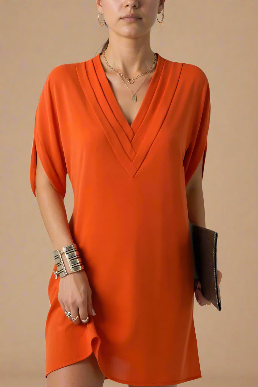 Ida ABITO | Abito corto con scollatura a V strutturata