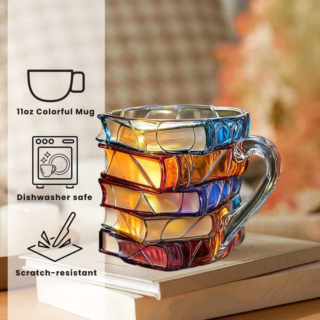 Originale Tazza 3D Fatta a Mano - Reading Happiness